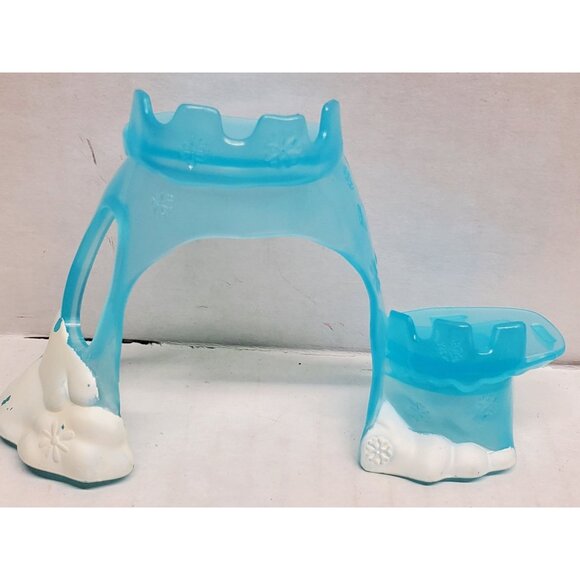 Frozen-Themed Blue & White Plastic Playset Doll Accessory With Snowflake Details - Picture 1 of 6